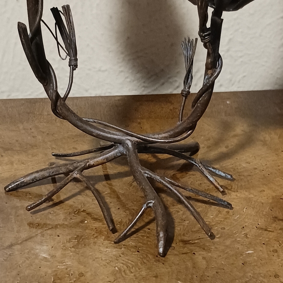 Metal Pinecone Taper Candlestick Holder - Picture 2 of 9